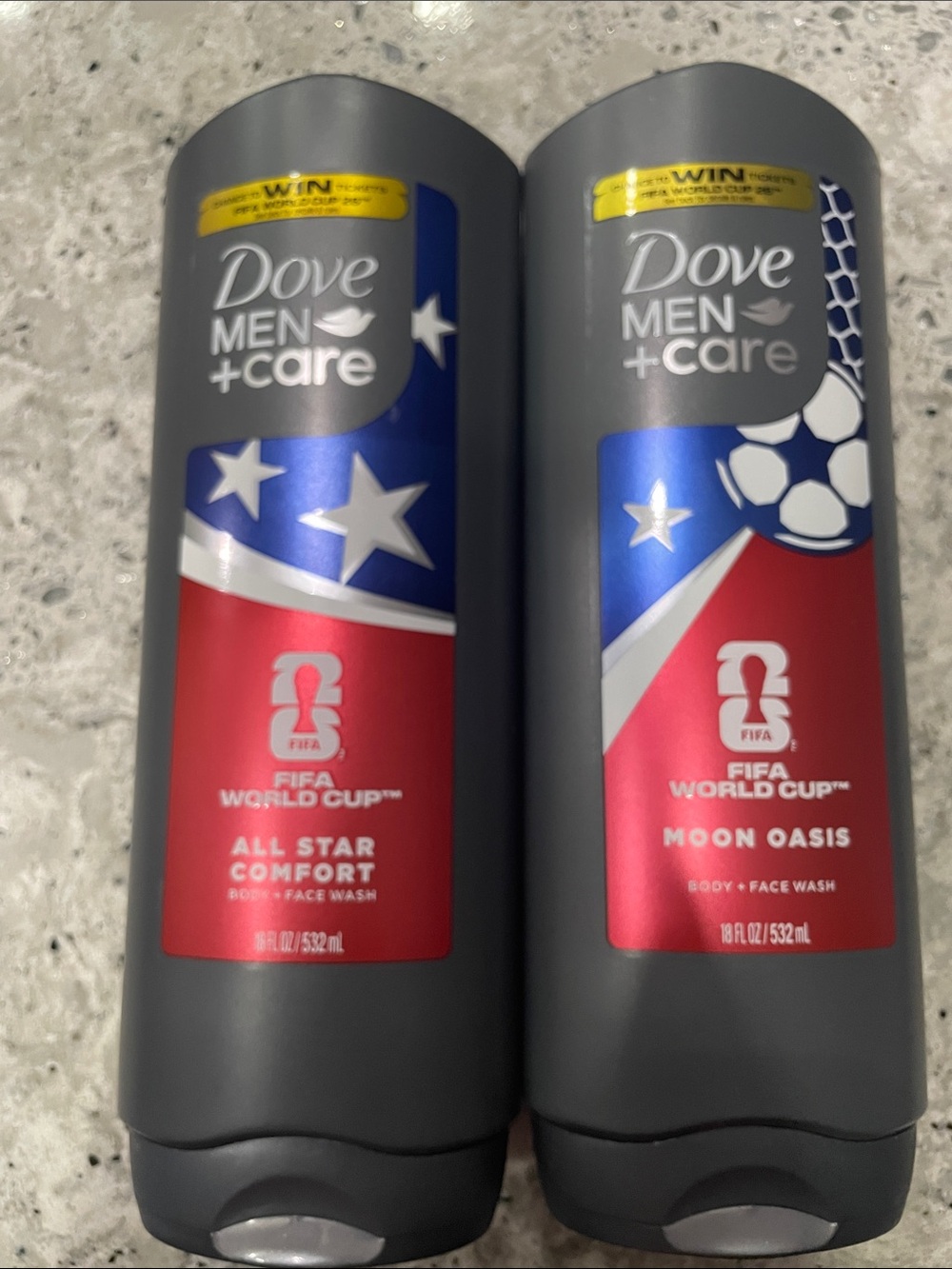 Dove Men +Care Limited Edition FIFA Body Wash For Hydration 18OZ each